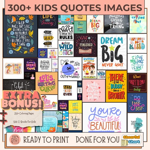 300+ Kids Quotes Images Download Printable Art, Daily Positive Affirmation, Affirmation Wall Art for Kids, Daily Positive Affirmation