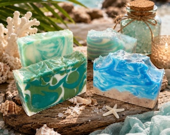 Artisan Soaps: Coastal Crush, Jungle Waters, Sea Salt Lily, High Tide