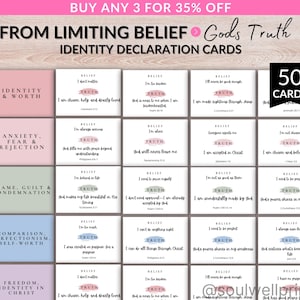 Christian Identity Affirmation Cards – Bible Verse Mindset Deck – Printable Scripture Cards for Girls and Women – Teen and Youth Ministry