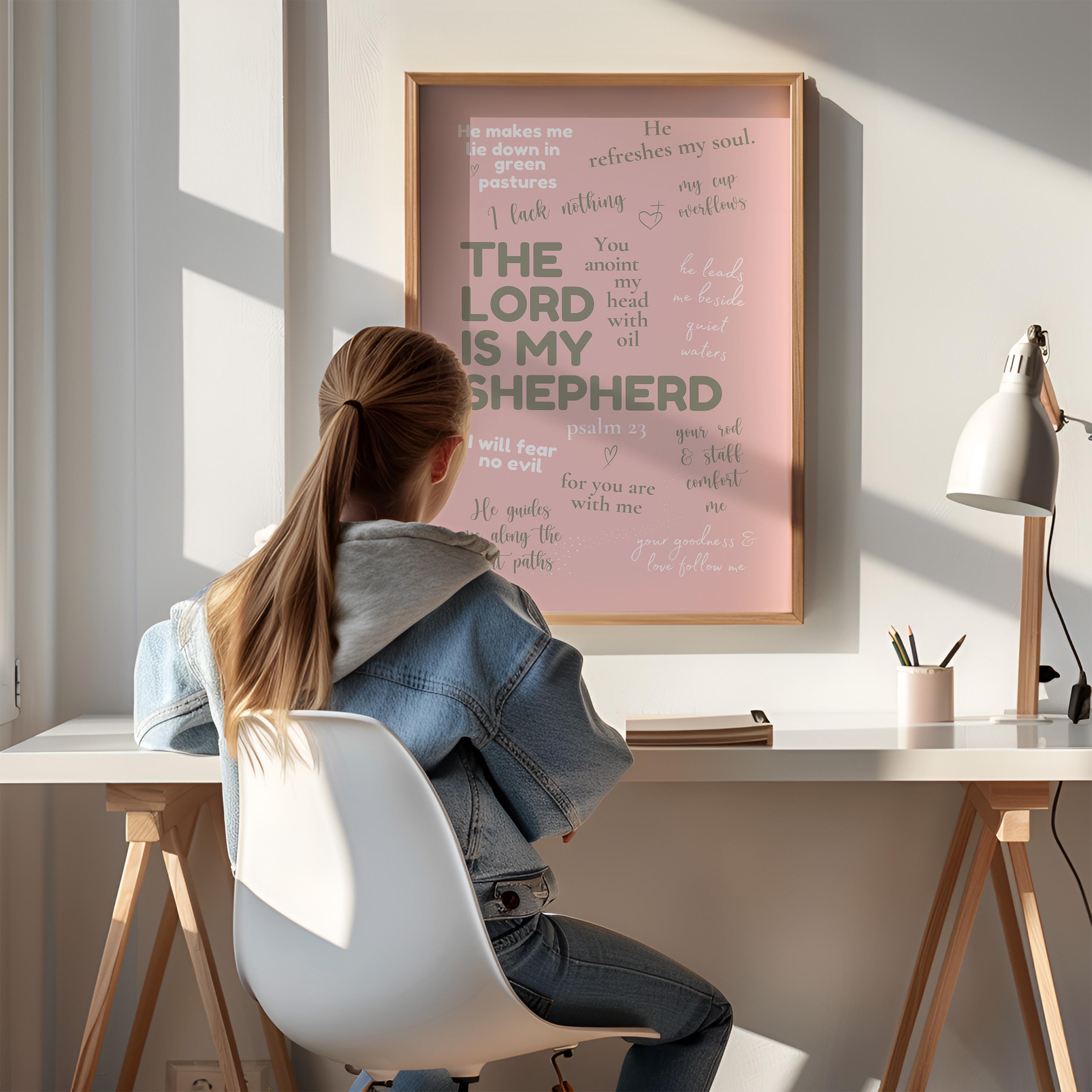 Psalm 23 the Lord is My Shepherd Printable - Prayer and College Room ...