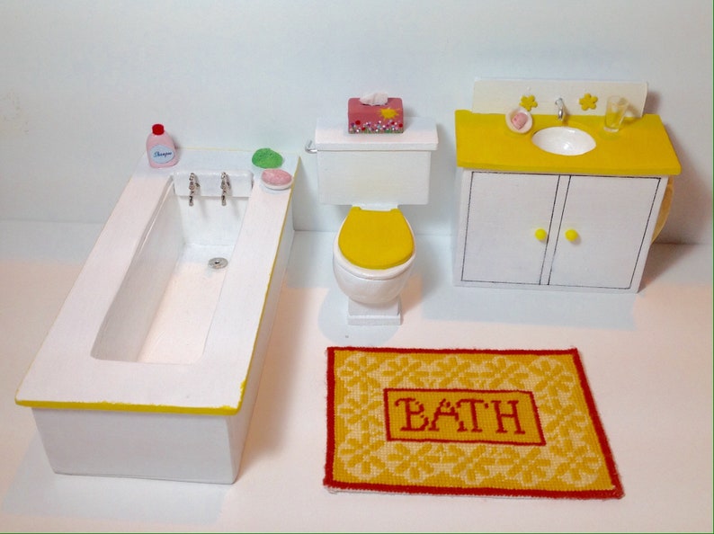 dollhouse bathroom set