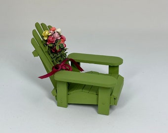 Dollhouse Miniature Adirondack Chair, Wedding Cake Topper