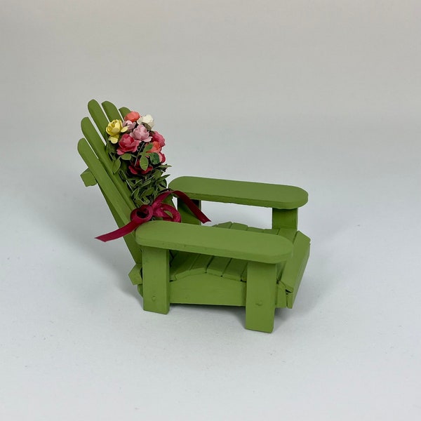 Dollhouse Miniature Adirondack Chair, Wedding Cake Topper