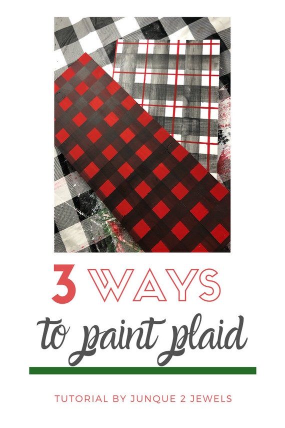 Plaid Painting Tutorial How to Paint Plaid online DIY Class Etsy