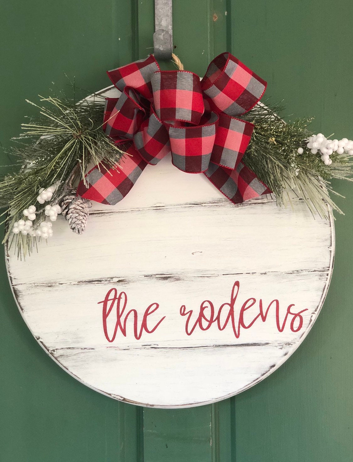 Personalized Christmas Door Hanger Shiplap Door Hanger Etsy