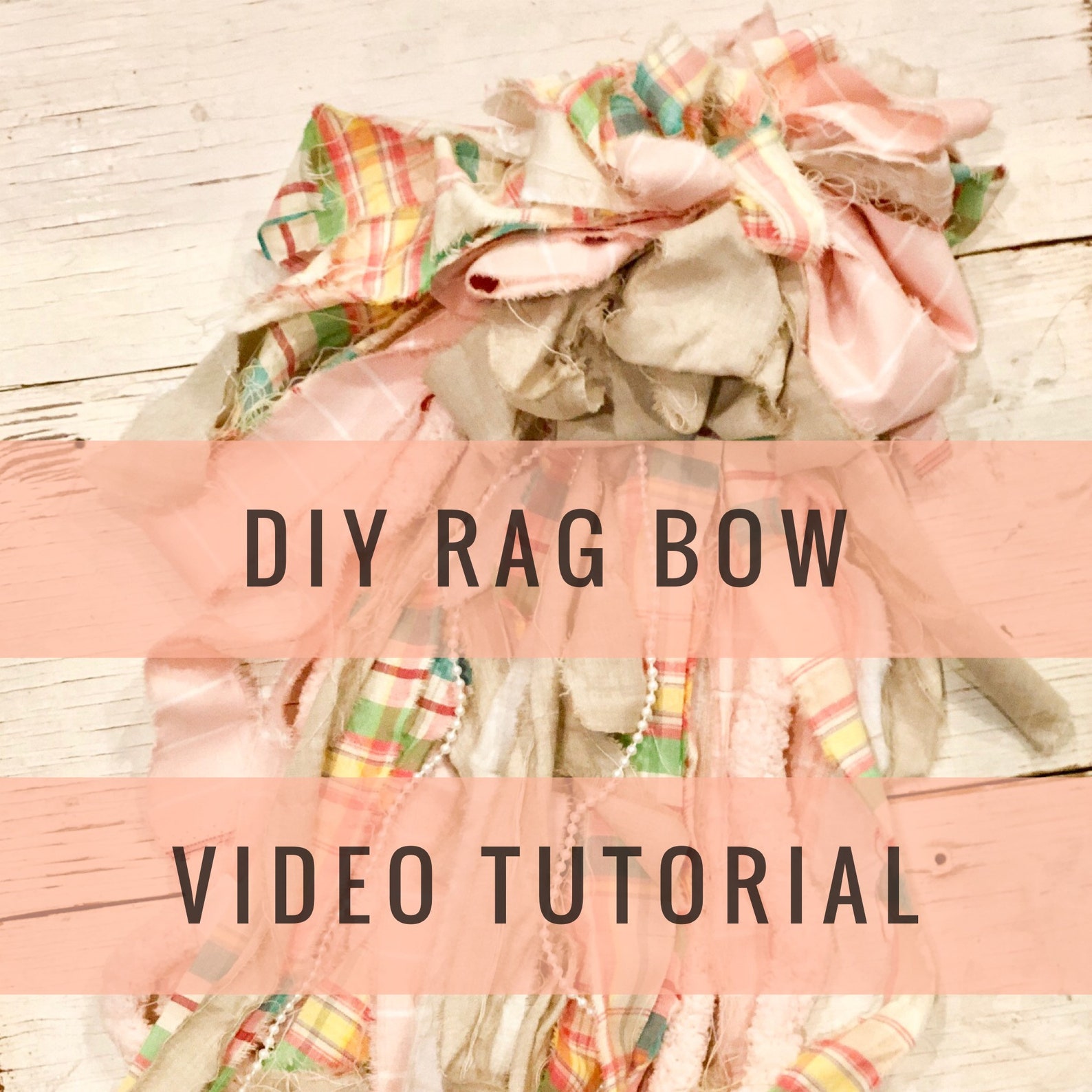 Rag Bow Tutorial How to Make Bows online DIY Class Video Etsy