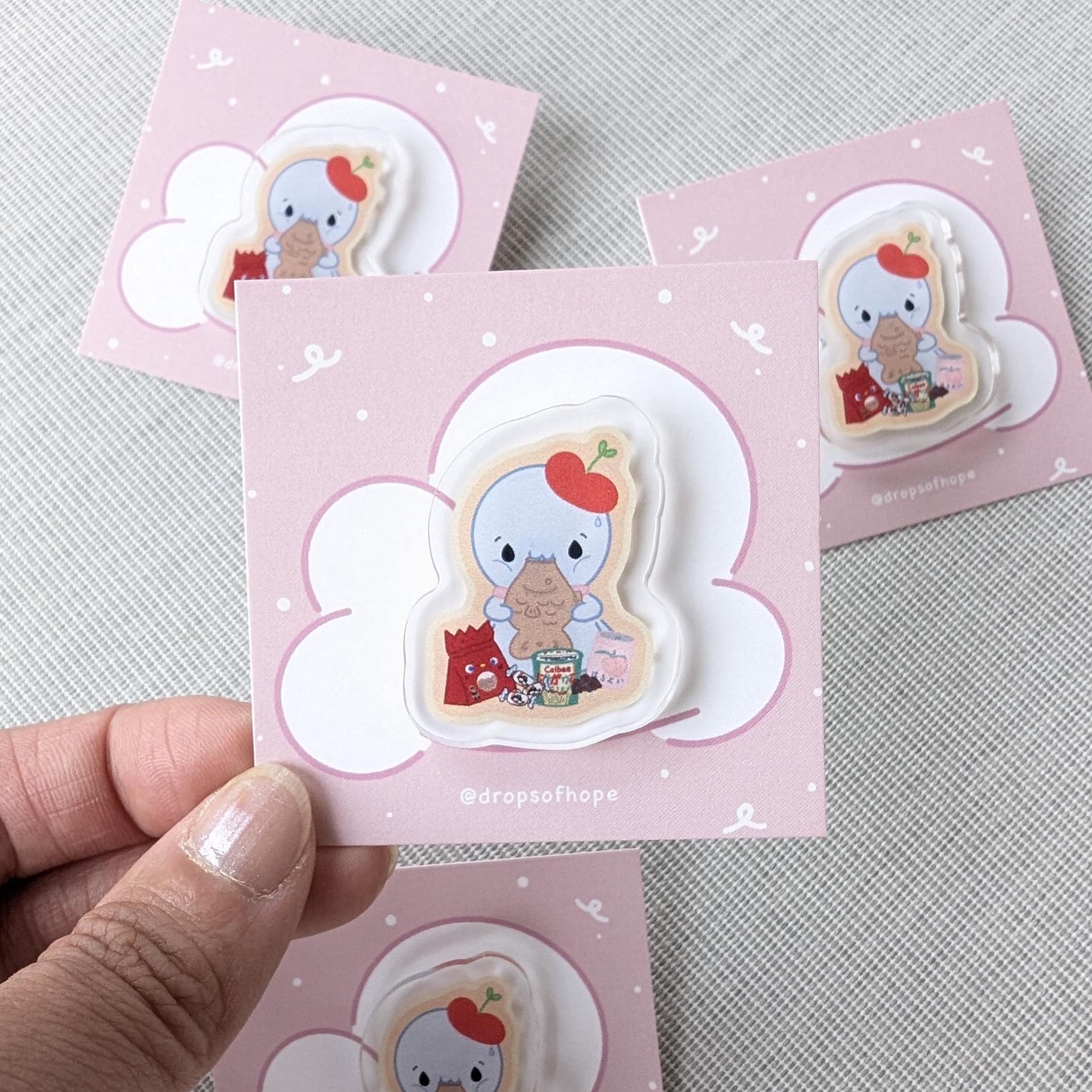 Kawaii Japanese Foodie Pins, Cute Teru Teru Bozu Pins, Custom Design ...