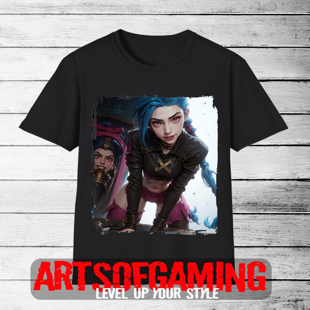 T-shirt Jinx Arcane - Design Anime Japonais - Manches Courtes, Coupe Régulière - Unisexe