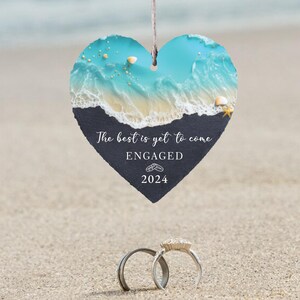 Personalized Engagement Christmas Ornament: First Christmas Keepsake 2024