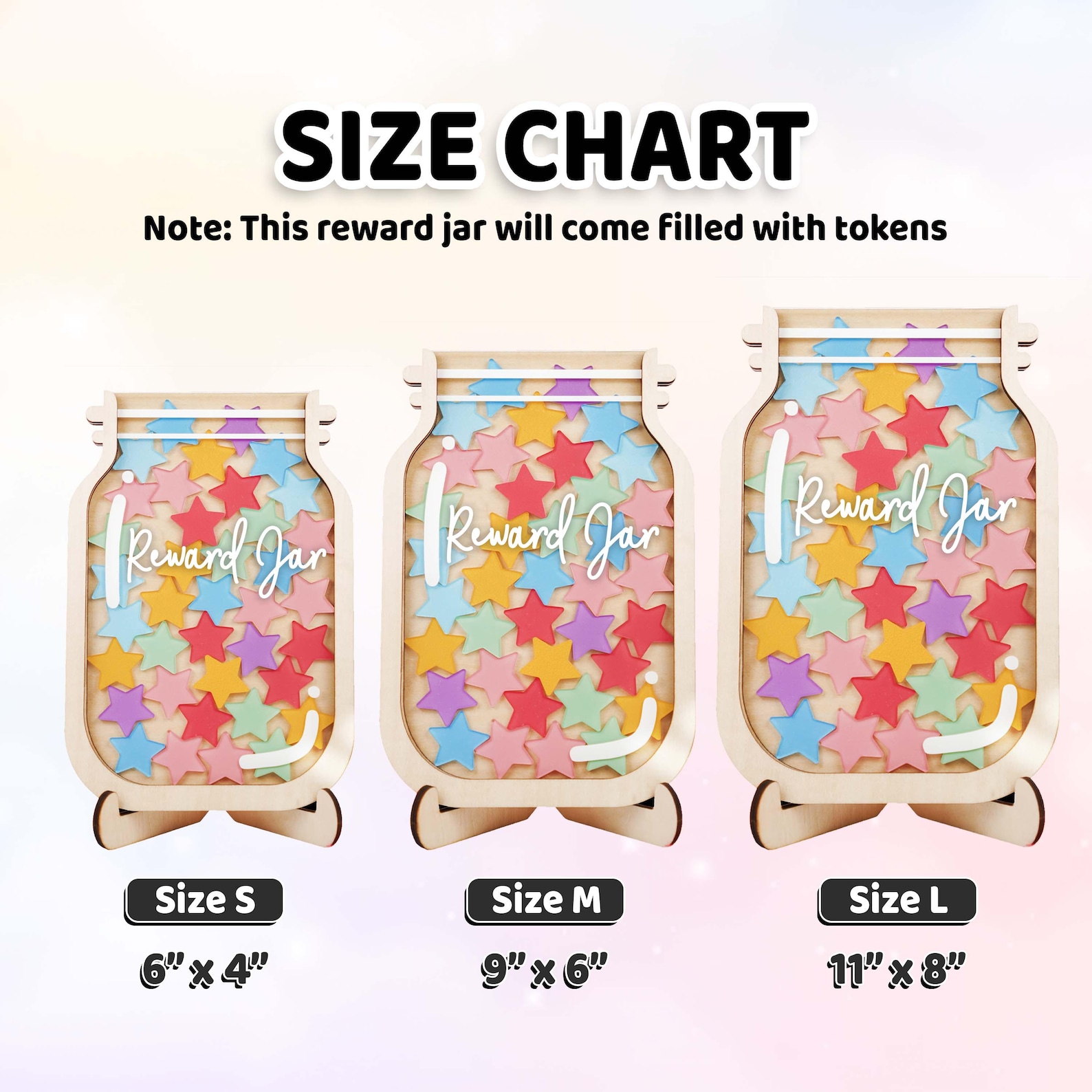 Wooden Star Reward Jar for Classroom: Teacher Behavior Incentive,chore ...