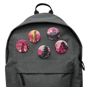 Set of pin buttons