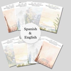 Juego de papelería para invitaciones conmemorativas de los testigos de Jehová en inglés y español 2025 / Descarga instantánea digital / Redacción de cartas de los testigos de Jehová