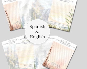 2025 English & Spanish JW Memorial Invitation Stationery Set | Digital Instant Download | JW Letter Writing