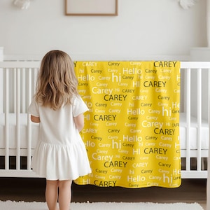 Personalized Name Blanket for Kids, Customized Name Baby Blankets for Girls,Kids Throw Blanket,Swaddle Blanket,Back to School Gifts