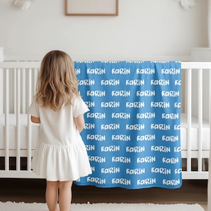 Custom Name Blanket,Personalized Name Blanket for Kids,Toddler Name Blanket,Plush Throw for Kids,Gifts for Children,Back to School Gifts