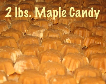 FREE SHIPPING  2 lbs 100% Pure Vermont Maple Candy all natural no preservatives