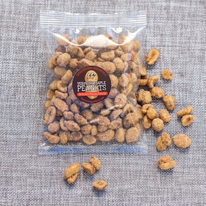 3 Individual Snack Packs 3oz each Pure Vermont Maple Peanuts FREE SHIPPING