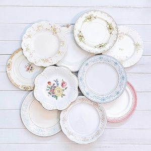 Mismatched Vintage China Salad Plates