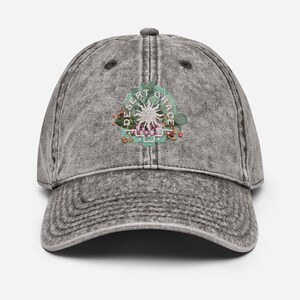 Casquette en sergé de coton vintage brodée