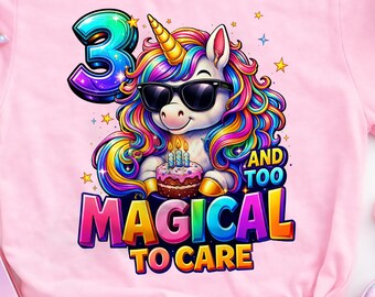 Camiseta para menina de 3 anos, roupa de aniversário de unicórnio, camiseta para menina de 3 anos, camiseta de unicórnio fazendo dab, roupa de aniversário, camiseta fofa de aniversário