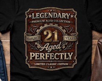 Camiseta vintage de aniversário de 21 anos, com a frase "21 anos perfeitos desde 2005", presente retrô de aniversário unissex, camiseta clássica para comemorar uma data importante, presente de aniversário de 21 anos para ele ou ela.