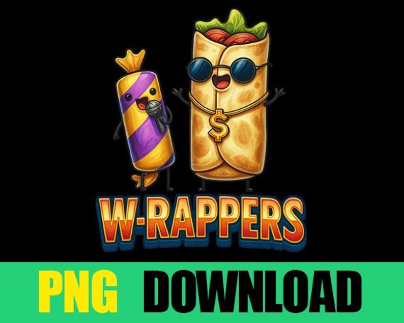 W-rappers PNG – Funny Burrito and Candy Rapper Clipart, Hip Hop Food ...