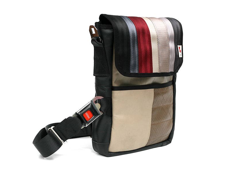 514 F Messenger bag from RECYCLED car seatbelt reclaimed car Etsy