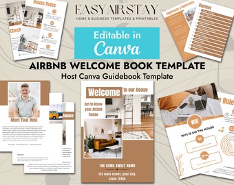 Airbnb Welcome Book Template, Real Estate Canva Template, House Host Manual Guidebook Template, VRBO Guest Book, Vacation Rental Template