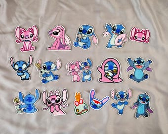 Cute Alien Creature Embroidered Patch – Fun Sew-On Blue Pink Applique for Kids Clothes, Bags, Hats & DIY Craft Projects