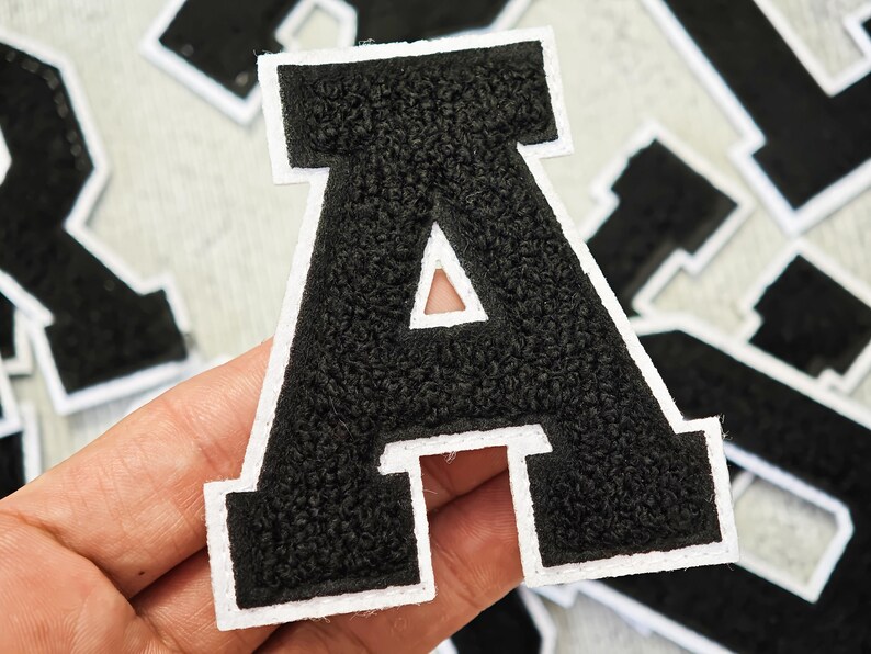 Chenille Alphabet Letter Patches, Custom Initial Patch for Jackets ...