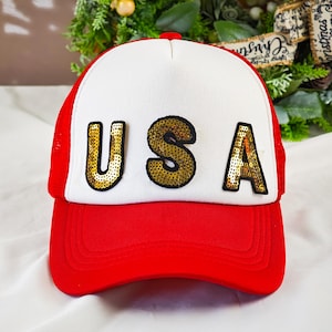 Sequin Letter Trucker Hat – Personalized Initial Mesh Cap, Custom Sparkly Hat for Travel, Gifts and Outdoor Style
