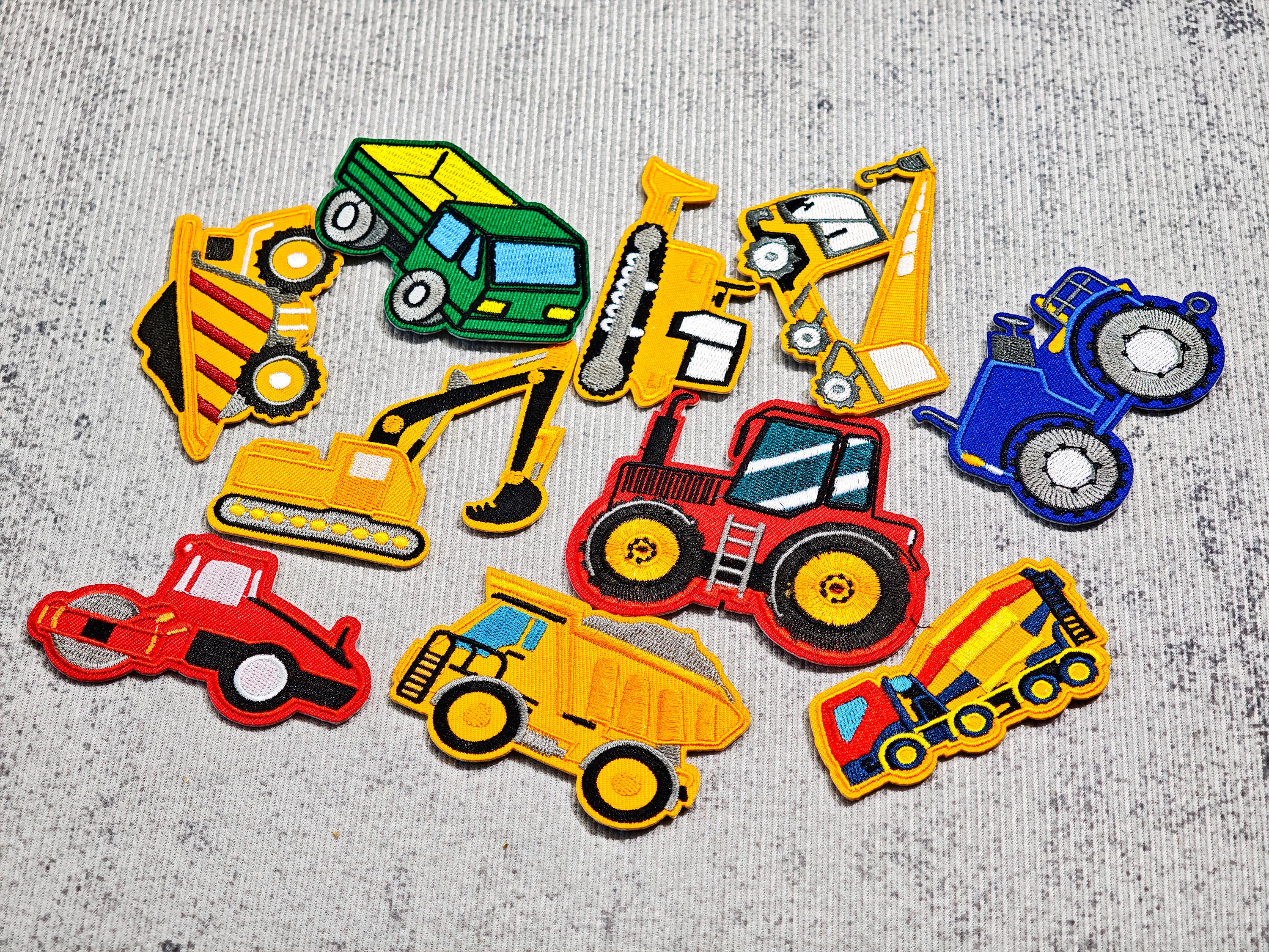 4-Piece Colorful Sport Car Iron-On Patches For Kids - No Sew Embroidered Appliques For Shirts, Jackets, Bags