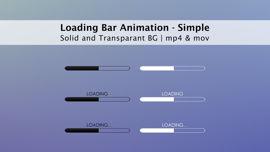Loading Bar Animation Video - Simple. Motion Graphic for Waiting Screen ...