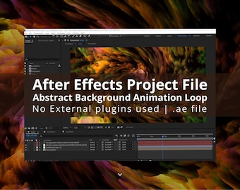 Adobe After Effects Project File, work AE Template for seamless loop Background Video, Motion Graphics template. No external plugins used