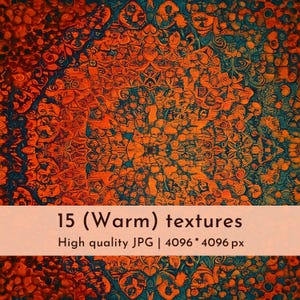 May include: A digital illustration of a warm, orange and blue abstract pattern. The pattern is made up of many small, repeating shapes. The image is 4096 pixels by 4096 pixels.