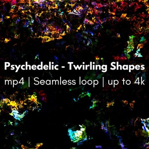 Psychedelic video loop, Live VJ Visual, abstract trippy animation, streamer BG, Festival animation Overlay, mp4 VJ footage 1080p - 4K