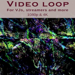 Abstract Psychedelic Video Loop: VJ VTuber Background (4k & 1080p) (Digital Download)