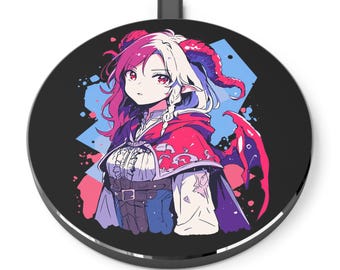 Cute Demon Princess Wireless Charger - Dark Fantasy Anime-Inspired Art