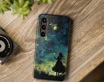 Funda para teléfono iPhone Android Wishing Star Girl
