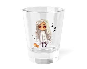 Niña fantasma de Halloween, Vaso de chupito espeluznante, 44 ml