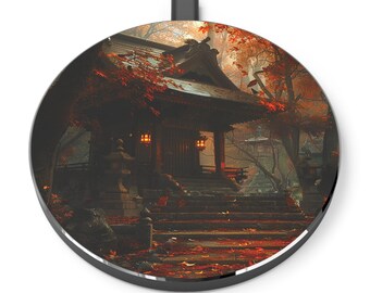 Japanese Autumn Shinto Shrine Wireless Charger
