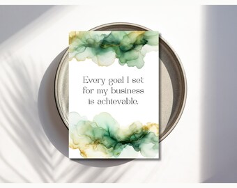 Business Affirmation Cards: Positive Self-Care (Digital Cards)