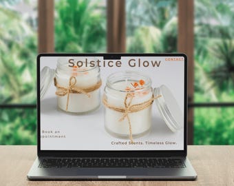 Kerze Business Website Template: DIY Canva Landing Page | Business Landing Page | Canva Website Kerzen