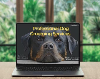 Pet Care Canva Website Template | Pet Care Business|Canva Landing Page for Groomers & Sitters| Pet Care Canva Website Template| Groomers