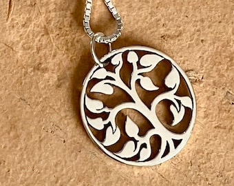 Family Tree Sterling Silver Charm Necklace- Ready to Ship