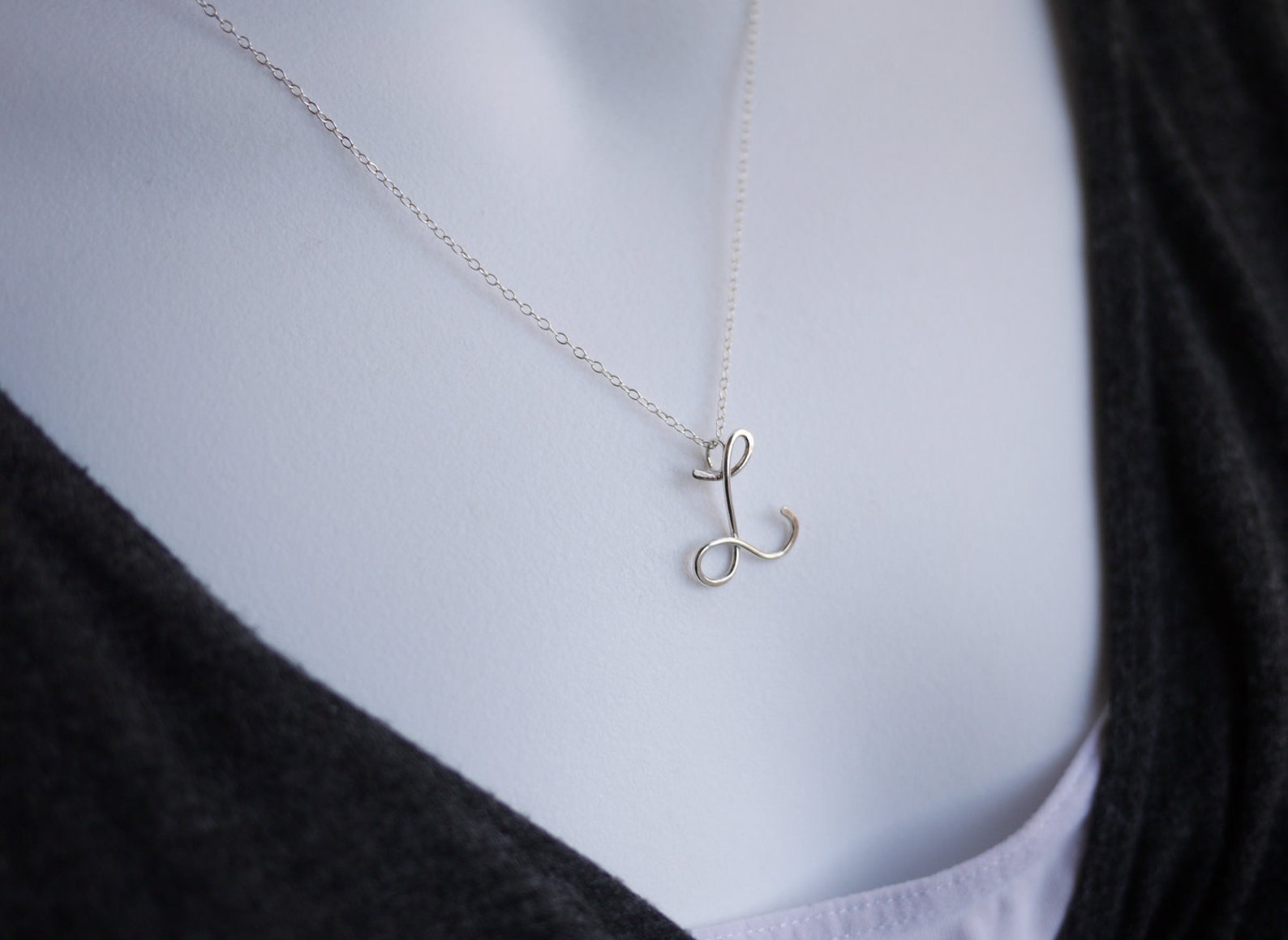 4 Bridesmaids Sterling Silver Initial Necklace Etsy