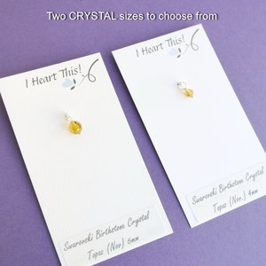 Add On/ Upgrade ONE Birthstone Crystal for charm or initial necklace image 1