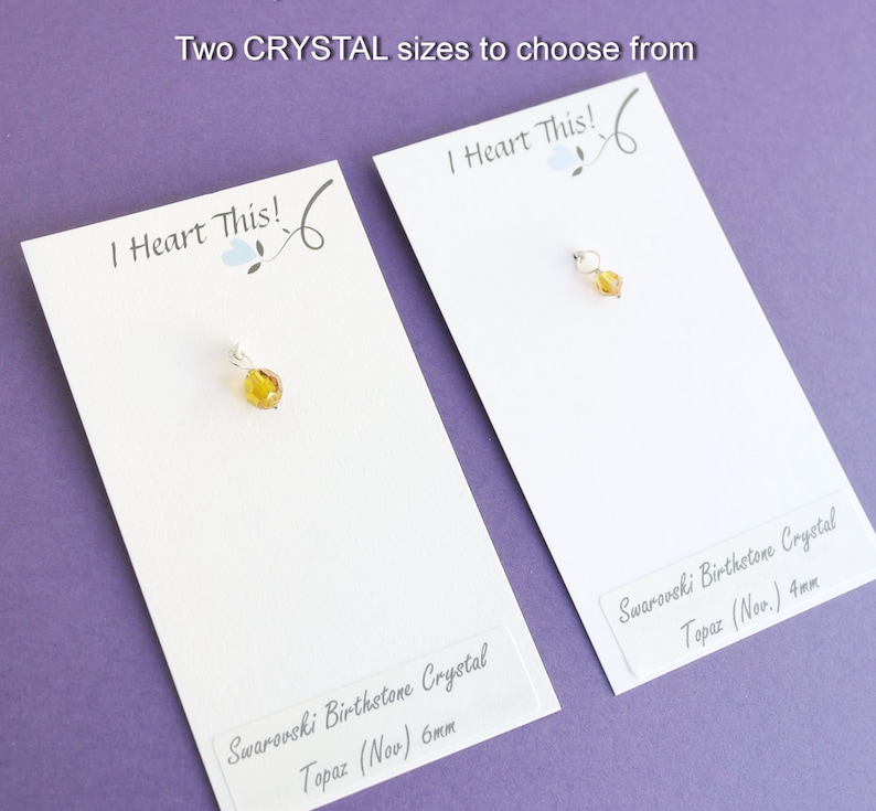 Add On/ Upgrade ONE Birthstone Crystal for charm or initial necklace image 1