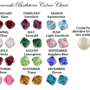 Add On/ Upgrade ONE Birthstone Crystal for charm or initial necklace image 2