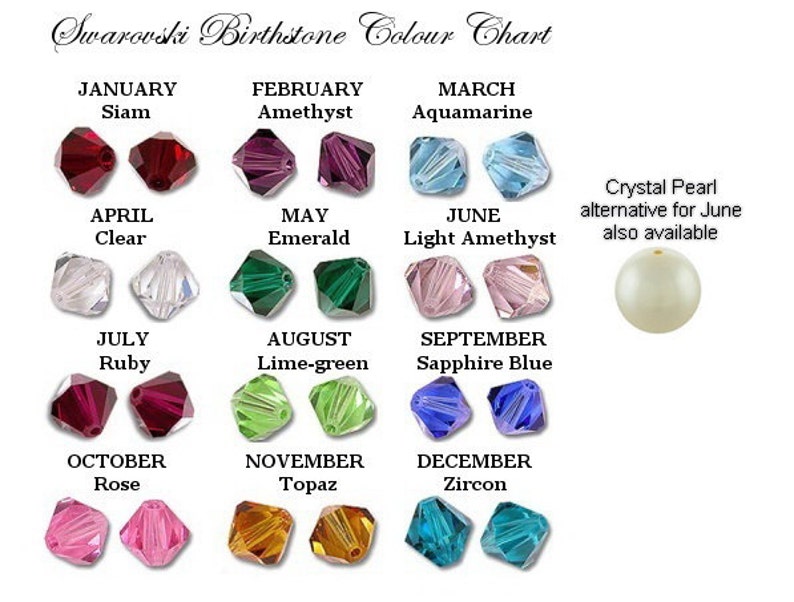 Add On/ Upgrade ONE Birthstone Crystal for charm or initial necklace image 2